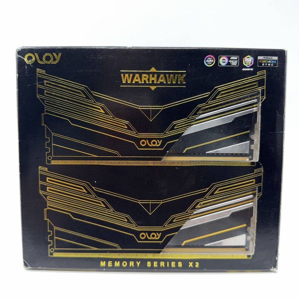 OLOy WarHawk 32GB DDR4 3200MHz 2x16GB RGB Desktop RAM Black Open Box